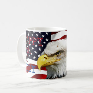 Mug 4 juillet Américain moderne Eagle de drapeau des