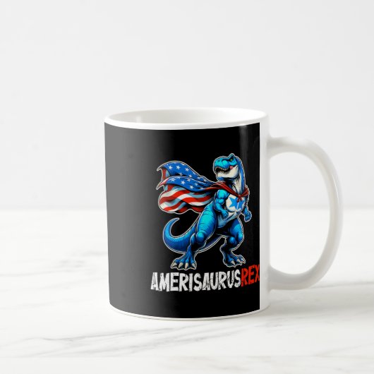 Mug 4 juillet Amerisaurus T Rex drôle (Droite)