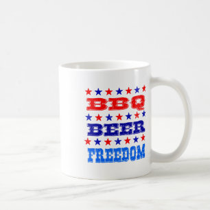 Mug 4 juillet Bbq Beer Freedom Shirt America Fière Ame