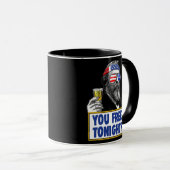 Mug 4 juillet Beer USA Drapeau Hommes Patriotique (Devant droit)