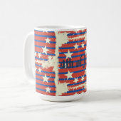 Mug 4 juillet, cadeau de vacances fédéral (Devant gauche)