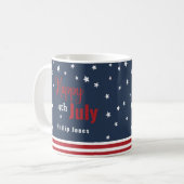 Mug 4 juillet cadeau rouge blanc et bleu (Devant gauche)