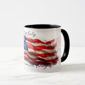 Mug 4 juillet - Célébrer avec le drapeau américain (Devant droit)
