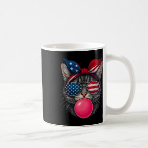 Mug 4 juillet Chat Bubblegum Patriotique Chat Sungles 