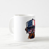 Mug 4 juillet de chien de boxe (Devant gauche)