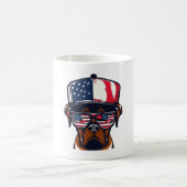Mug 4 juillet de chien de boxe (Centre)