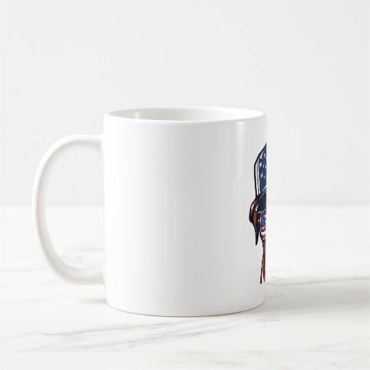 Mug 4 juillet de chien de boxe (Gauche)