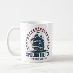 Mug 4 juillet Déverser Le Thé Depuis 1773 Quatrième De