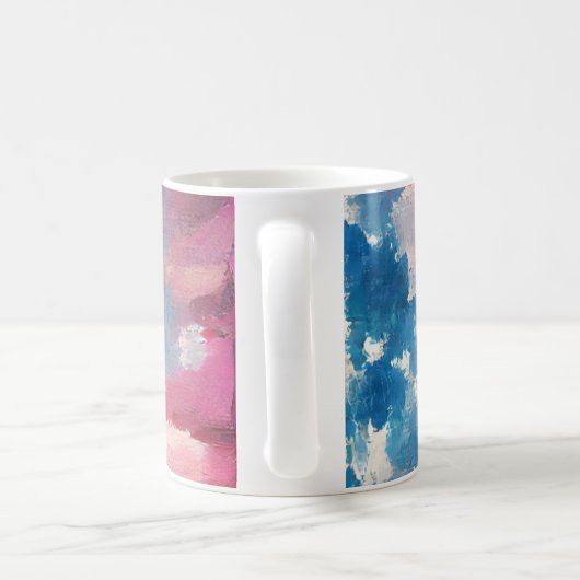 Mug 4 juillet Drapeau américain amour numérique art ab (Poignée)