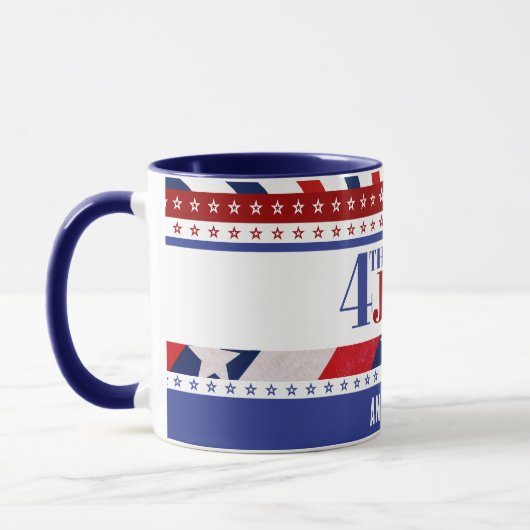 Mug 4 juillet Drapeau de l'Amérique (Gauche)