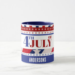 Mug 4 juillet Drapeau de l'Amérique