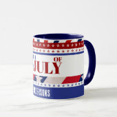 Mug 4 juillet Drapeau de l'Amérique (Devant droit)