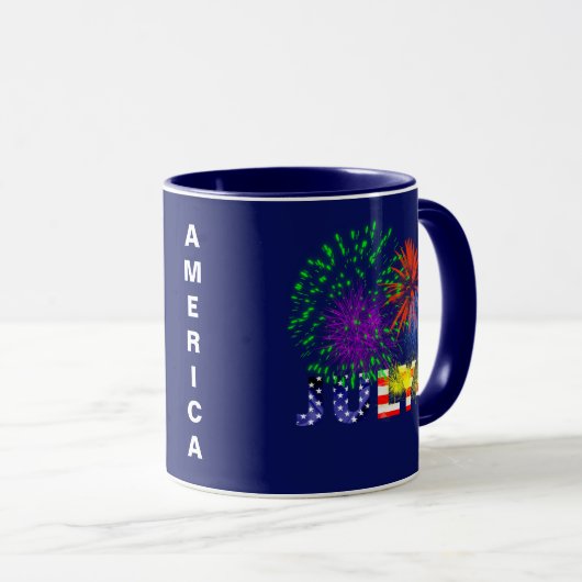 Mug 4 juillet et feux d'artifice (Devant droit)