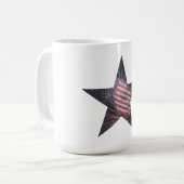 Mug 4 juillet - Etoile avec Drapeau et Feu d'artifice (Devant gauche)