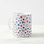 Mug 4 juillet Étoiles et Feux d'artifice (Devant gauche)