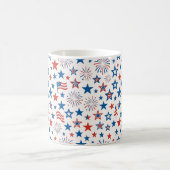 Mug 4 juillet Étoiles et Feux d'artifice (Centre)