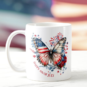 Mug 4 juillet Fête de l'Indépendance Nom patriotique