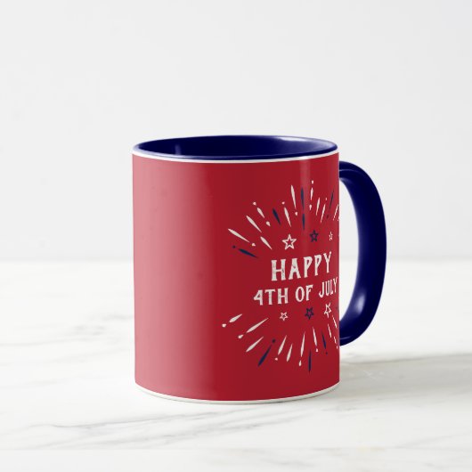Mug 4 juillet Fête de l'Indépendance Patriotique Améri (Devant droit)