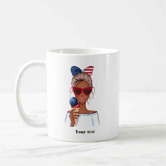 Mug 4 juillet Fête de l'Indépendance USA Anniversaire (Gauche)