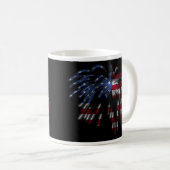 Mug 4 juillet feux d'artifice et le drapeau américain (Devant droit)