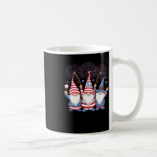 Mug 4 juillet Gnomes américains célébrant l'indépendan (Droite)
