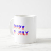 Mug 4 juillet heureux (Devant gauche)
