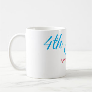 Mug 4 juillet jour de l'indépendance ajouter nom texte