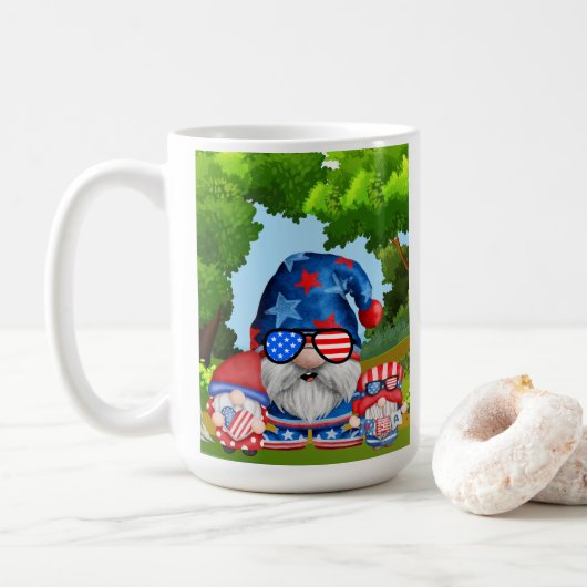 Mug 4 juillet jour d'indépendance (Avec donut)