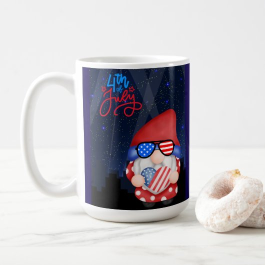 Mug 4 juillet jour d'indépendance (Avec donut)