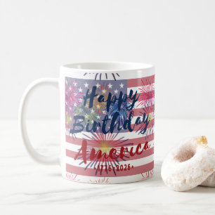 Mug 4 juillet Joyeux Anniversaire Amérique USA 250e