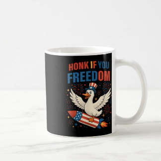 Mug 4 juillet Klaxonnez si vous aimez la liberté Oie A