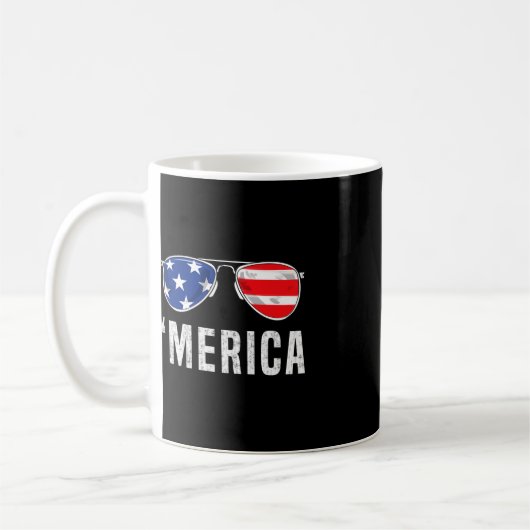 Mug 4 juillet Merica Drapeau Lunettes de soleil Garçon (Gauche)