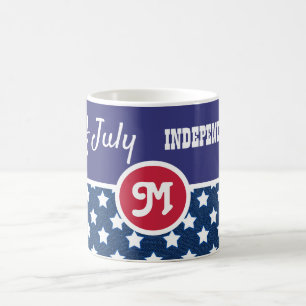 Mug 4 juillet monogramme du jour de l'indépendance