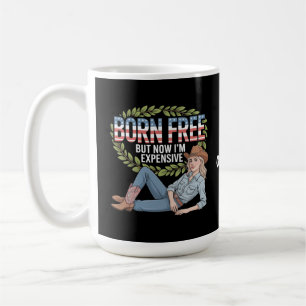 Mug 4 juillet "Né Libre Mais Maintenant Je Suis Coûteu