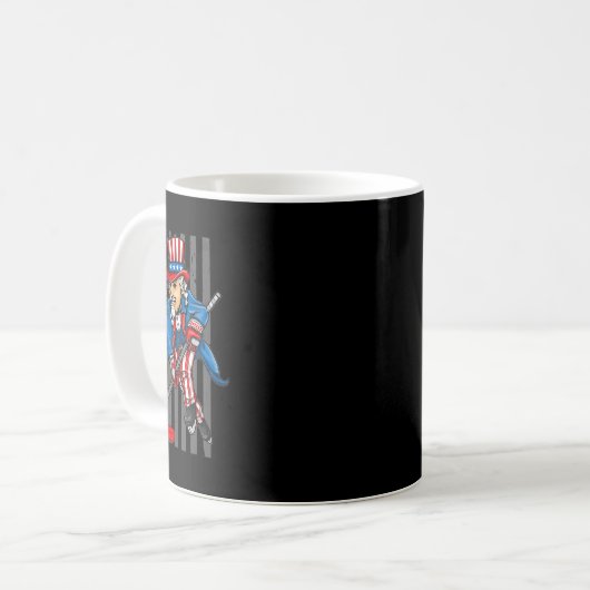 Mug 4 juillet Oncle Sam Hockey sur glace garçons Ameri (Devant gauche)