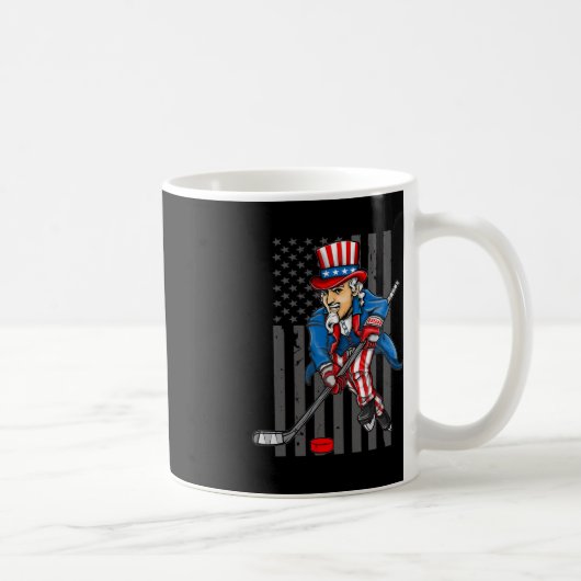 Mug 4 juillet Oncle Sam Hockey sur glace garçons Ameri (Droite)