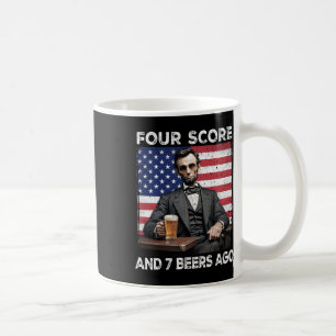 Mug 4 juillet Patriote De Bière Boire Quatre Score Et
