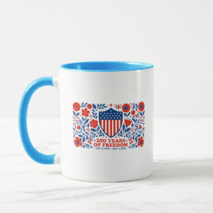 Mug 4 juillet Patriotique 250e anniversaire 250 ans 