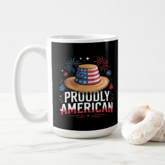 Mug 4 juillet patriotique - Fièrement américain
