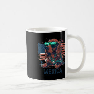 Mug 4 juillet Patriotique Irlandais Setter Chien Meric