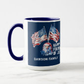 Mug 4 juillet patriotique personnalisé (Gauche)