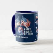 Mug 4 juillet patriotique personnalisé (Devant gauche)