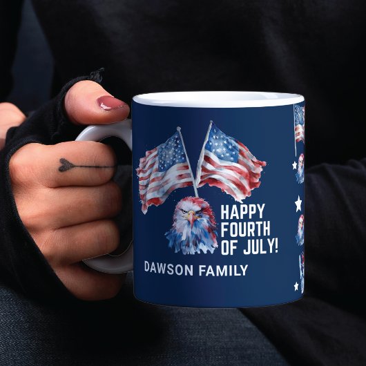 Mug 4 juillet patriotique personnalisé