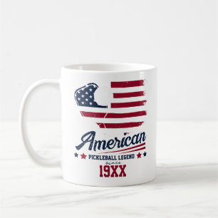 Mug 4 juillet Pickleball USA Indépendance Jour cadeau