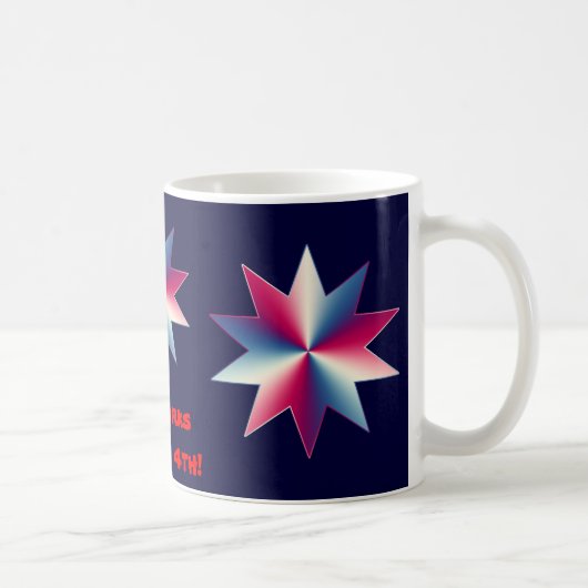 Mug 4 juillet Rouge, Blanc et Bleu (Droite)