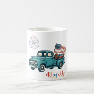 Mug 4 juillet rustique/vintage