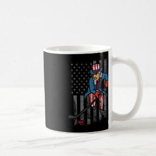 Mug 4 juillet Uncle Sam Ice Hockey US Drapeau US Homme