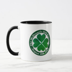 Mug 4 Leaf Clover Reunion Médaillon Texte Musique