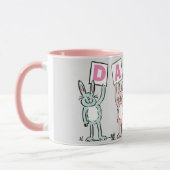 Mug 4 Lettre Nom Fun Rabbit Design (Gauche)