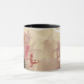 Mug 4 petits monstres - marchant par la ville (Centre)